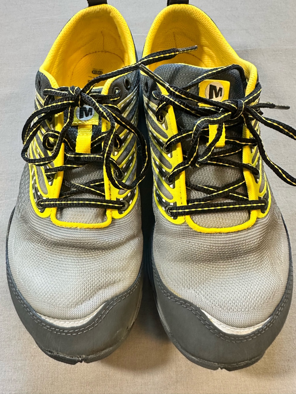 Merrell‎ Gray and Yellow Athletic Sneakers